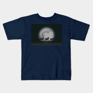 Horses in the moon Kids T-Shirt